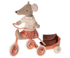 Souris Tricycle grande soeur Corail Maileg.