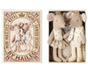 Souris jumeaux royaux Maileg – Coffret cadeau avec deux adorables souris en tissu, habillées en tenues royales avec couronnes dorées, logées dans une boîte vintage.