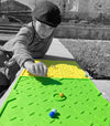 Tapis de jeu billes en PVC souple, Eclair verte, Game Plak'.