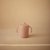 Tasse d’apprentissage avec anses et bec verseur en plastique PP blush Mushie – Concept store famille