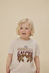 T-shirt Off white melange avec gorilles Konges Slojd.