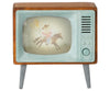 Télévision miniature vintage Maileg pour souris avec écran illustré