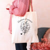 tote bag maman d amour sac cadeau maman illustration fleurs