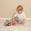 Tracteur avec remorque en bois, collection Little Farm, marque Little Dutch.