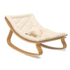 Transat LEVO en bois de hêtre, assise Organic Milk, marque Charlie Crane.