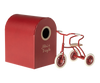 Tricycle dans son abri pour souris, rouge, Maileg.