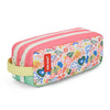 Trousse Hello Hossy Happiness Flore avec imprimé coloré et double fermeture zippée
