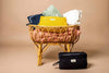 Trousse de toilette comme un bonbon, couleur caramel, marque Bebel.