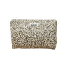 Trousse de toilette Bebel motif léopard kaki en coton Oeko-Tex