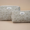 Trousse de toilette Bebel motif léopard kaki en coton Oeko-Tex