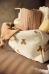 Trousse de toilette bébé Teddy Bear Jollein écrue avec petits oursons marron