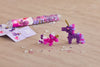 Tube Plus-Plus Licornes pailletées avec figurines licorne, jeu de construction créatif pour enfant