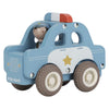 Voiture de police en bois Little Dutch avec figurine – jouet d’imitation