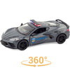 Voiture miniature Corvette police grise ou pompier rouge Ulysse