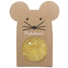 Balle rebondissante pailletée souris - Doré - Ratatam