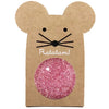 Balle rebondissante pailletée souris - Rose - Ratatam