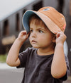 Bob enfant Mini Chestnut Hello Hossy : chapeau tendance en coton, coloris marron et beige, idéal pour protéger les kids du soleil avec style !