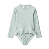 Maillot de bain à manches longues Sille - Rayures Sea Blue / Crème de la crème - Liewood