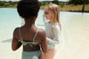 Maillot de bain à manches longues Sille - Rayures Sea Blue / Crème de la crème - Liewood