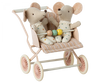 Poussette double pour souris et lapins - Rose - Maileg